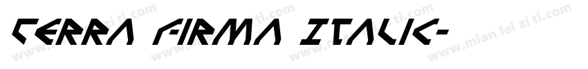 Terra Firma Italic字体转换